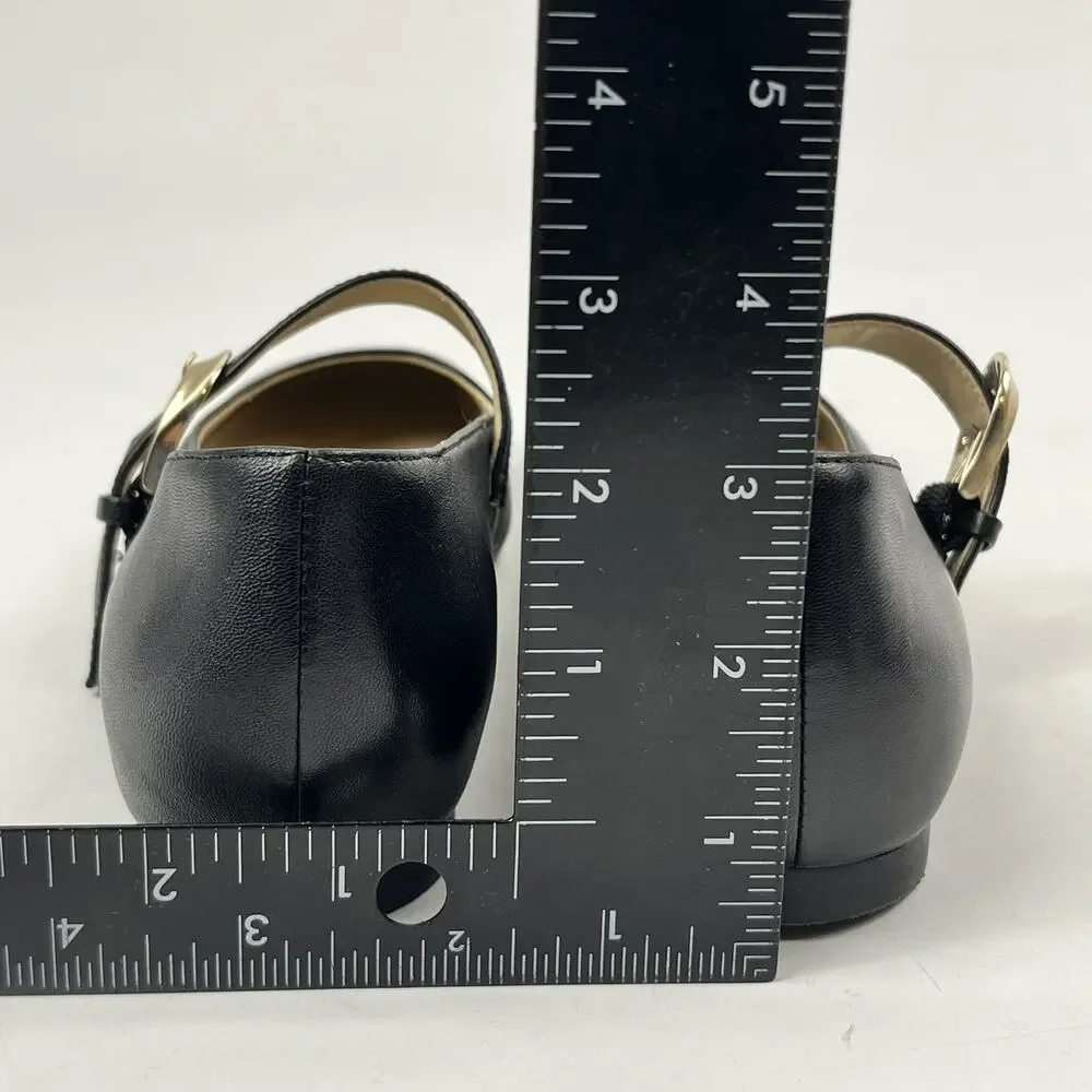 27 Edit Naturalizer Womens Carter Mary Jane Flats Sz6.5 M Black Leather Buckle
